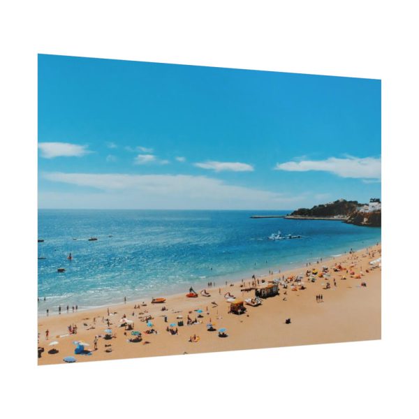Crowded Beach with Tourists Poster