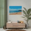 Crowded Beach with Tourists Poster