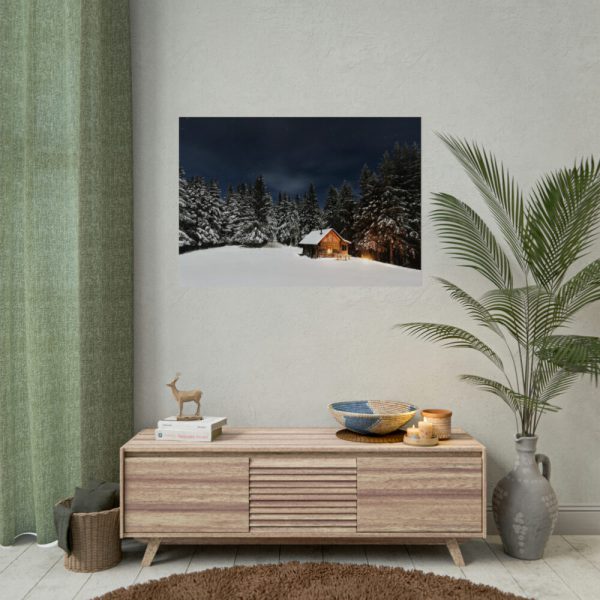 92409-59.jpg Barn in Starry Night Poster