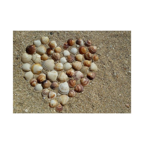 92409-677.jpg Heart Stones on Beach Poster