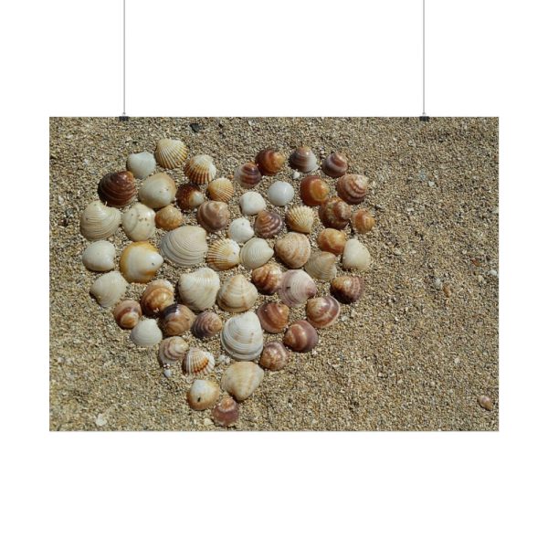 92409-678.jpg Heart Stones on Beach Poster