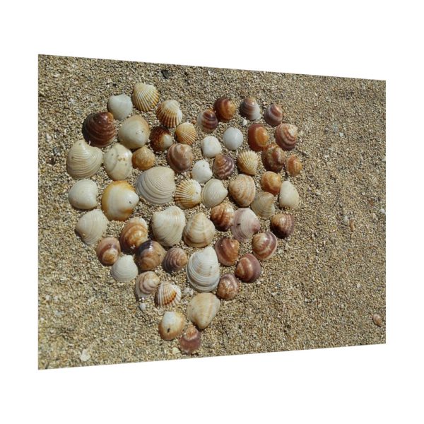 92409-679.jpg Heart Stones on Beach Poster