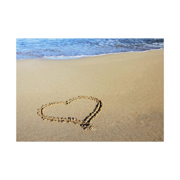 92409-682.jpg Heart Drawn on Sand at Beach Poster