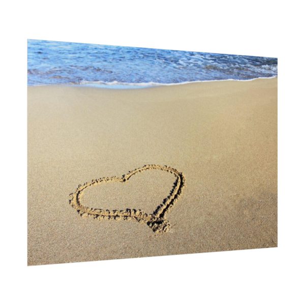 92409-684.jpg Heart Drawn on Sand at Beach Poster