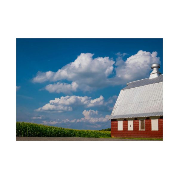 92409-80.jpg Cornfield and Red Barn Scenic Poster