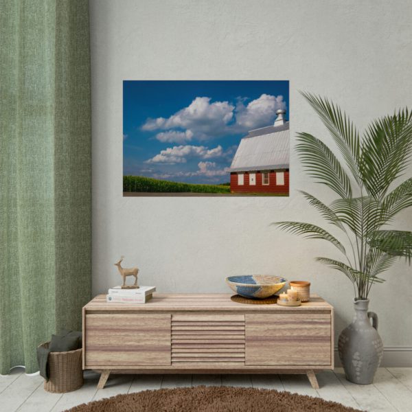 92409-83.jpg Cornfield and Red Barn Scenic Poster