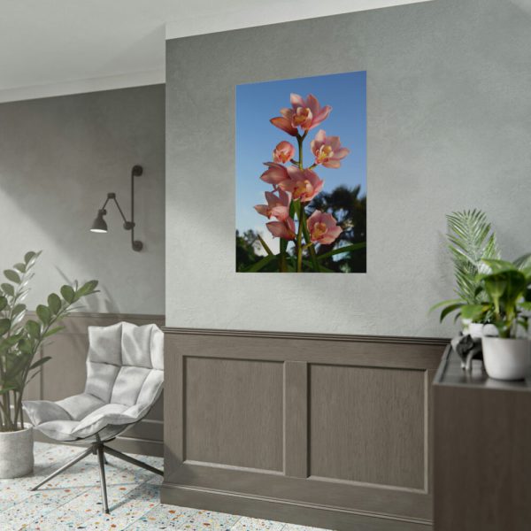 Pink Orchid Flowers Poster