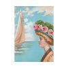 Aesthetic Vintage Woman at the Beach Poster