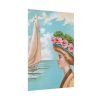 Aesthetic Vintage Woman at the Beach Poster