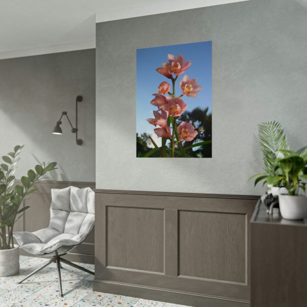 Pink Orchid Flowers Poster