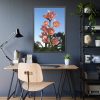 Pink Orchid Flowers Framed Poster