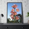 Pink Orchid Flowers Framed Poster