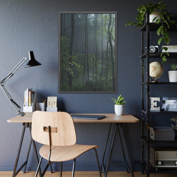 93830-126.jpg A Small Clearing in a Lush Forest Framed Poster