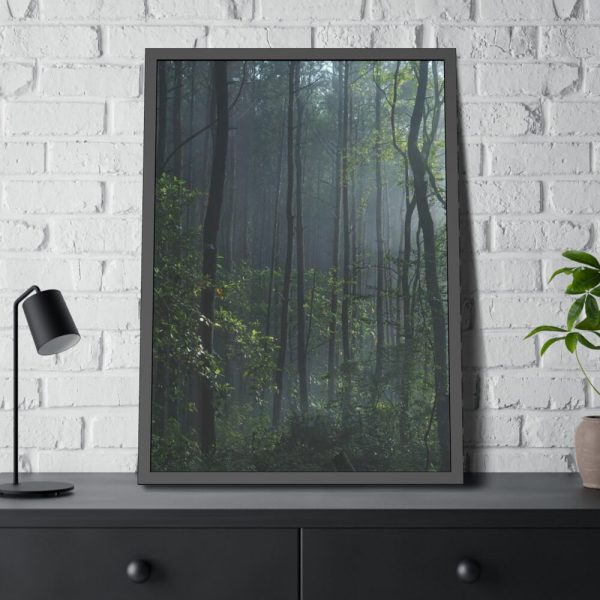 93830-127.jpg A Small Clearing in a Lush Forest Framed Poster
