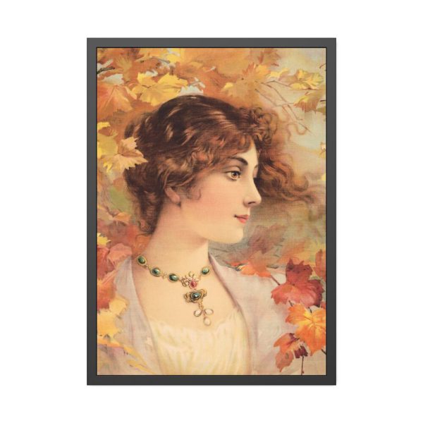 93830-40.jpg Aesthetic Woman in Autumn Framed Poster