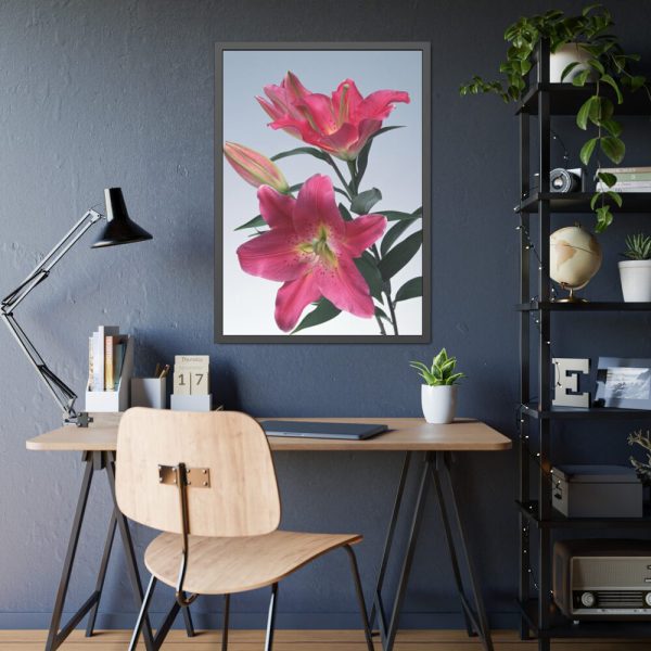 93830-66.jpg Pink Tiger Lily Framed Poster