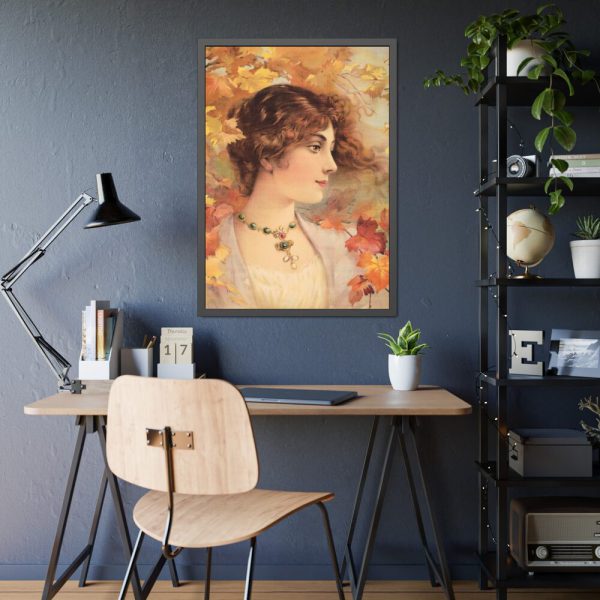 93831-42.jpg Aesthetic Woman in Autumn Framed Poster