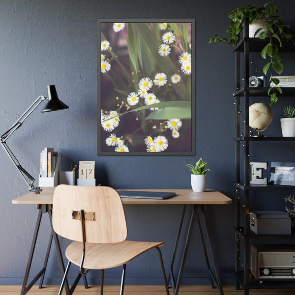 93831-90.jpg Tiny White Daisy Flowers Framed Poster
