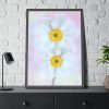 93831-95.jpg Two White Beautiful Flowers Framed Poster