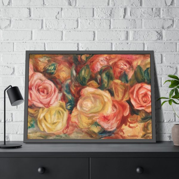 Roses by Pierre-Auguste Renoir Framed Poster