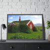 Red Barn in the Grass Framed Poster