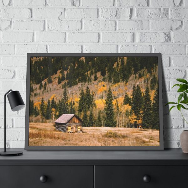 Woden Barn in Forest Framed Poster