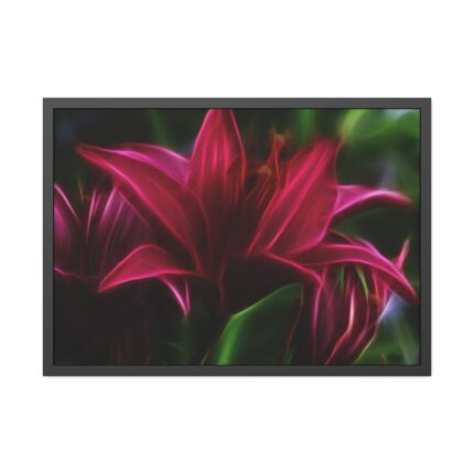 Pink Bloom Lily Framed Poster