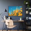 93854-234.jpg Orange Petaled Flowers Framed Poster