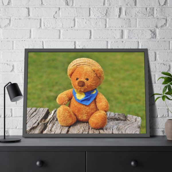 93854-319.jpg Bear with a Hat Framed Poster