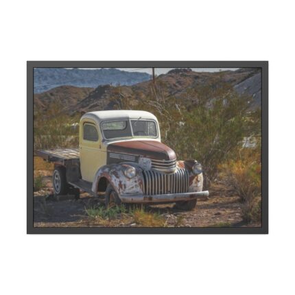 Truck in Ghost Town Framed Poster