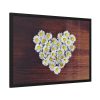 93854-349.jpg White Daisy in Heart Shape Framed Poster