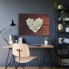 93854-350.jpg White Daisy in Heart Shape Framed Poster