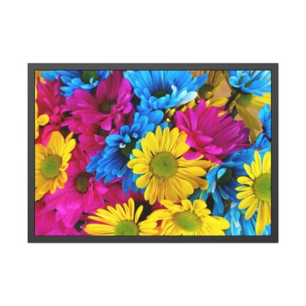 Colorful Daisies Framed Poster
