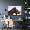 93854-390.jpg The Side of the Head of a Brown Horse Framed Poster