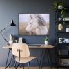 93854-398.jpg A Close-up of a Gray Horse Framed Poster