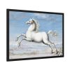 White horse Painting by Joris Hoefnagel Framed Poster