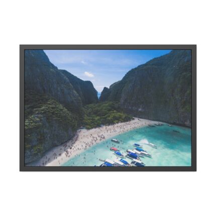 Boats in Canyon Framed Poster
