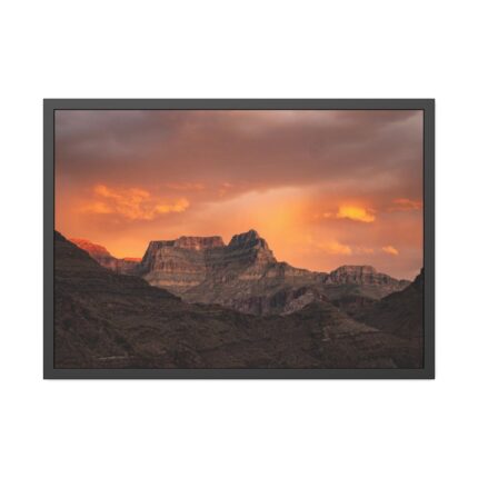 Sunset over Grand Canyon National Park at Hakatai Canyon Framed Poster