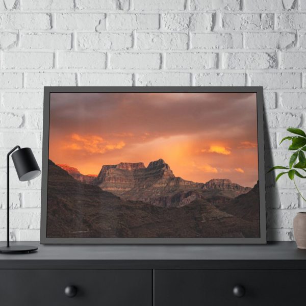 93854-483.jpg Sunset over Grand Canyon National Park at Hakatai Canyon Framed Poster