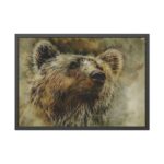 Grizzly Bear Kodiak Head Framed Poster