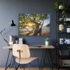 93854-546.jpg Sneaker Hanging from a Sand Beach Tree at Sunset Framed Poster