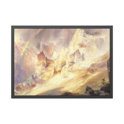 Rainbow over the Grand Canyon of the Yellowstone Framed Poster