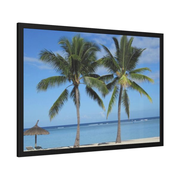 Palm Tree on the Beach Framed Poster