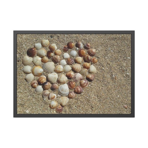 93854-588.jpg Heart Stones on Beach Framed Poster