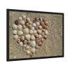 93854-589.jpg Heart Stones on Beach Framed Poster