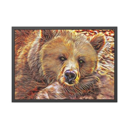 Fractal Bear Framed Poster