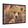 93854-601.jpg Fractal Bear Framed Poster