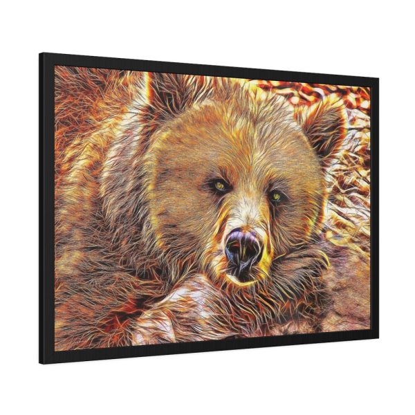 93854-601.jpg Fractal Bear Framed Poster
