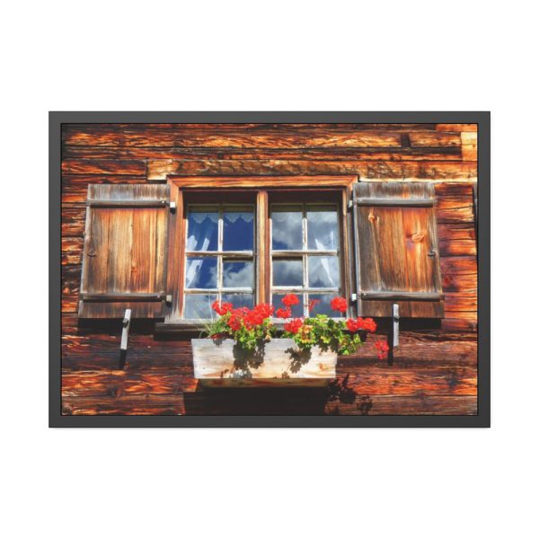 Window Wood Farmhouse Framed Poster