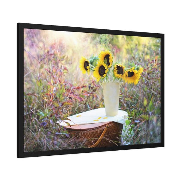 Sunflower in Vase Framed Poster